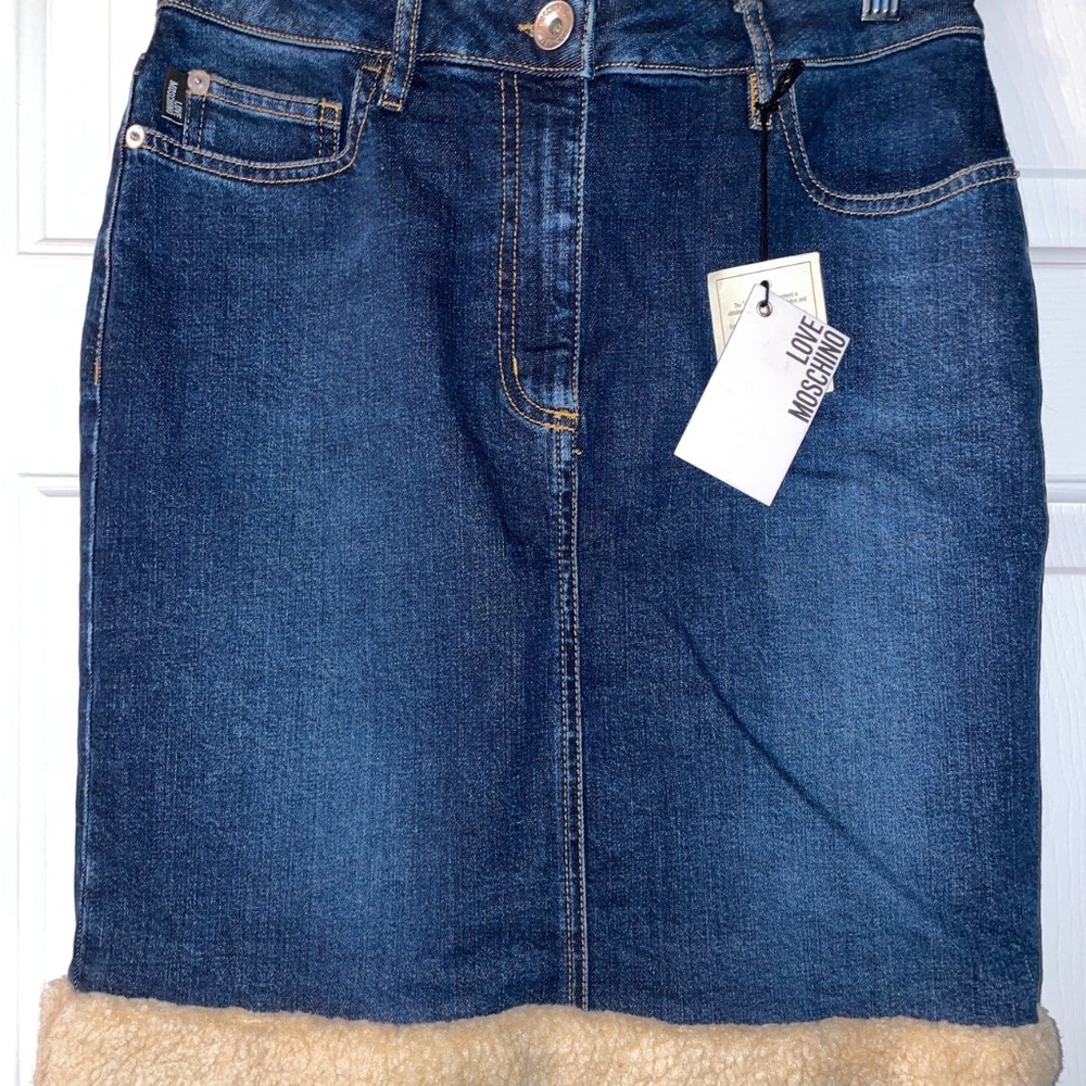Love Moschino Shearling Skirt